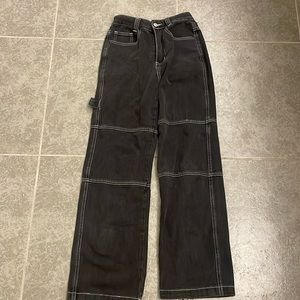 Black (cargo?) Jeans /High Waisted/
